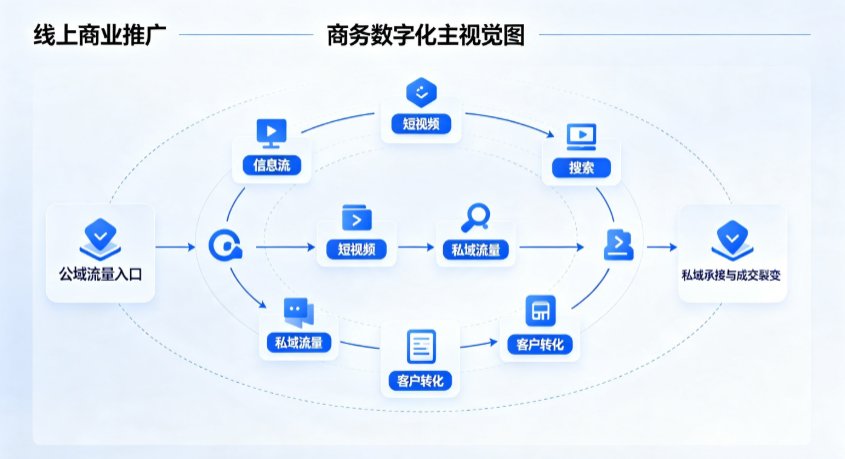墉桥区线上商业推广怎么做？全域流量闭环搭建与低成本转化实战指南